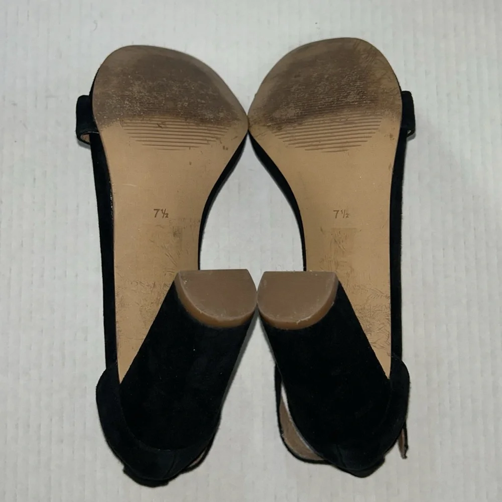 Madewell The Brooke Ankle-Strap Sandal in Suede - Size 7.5